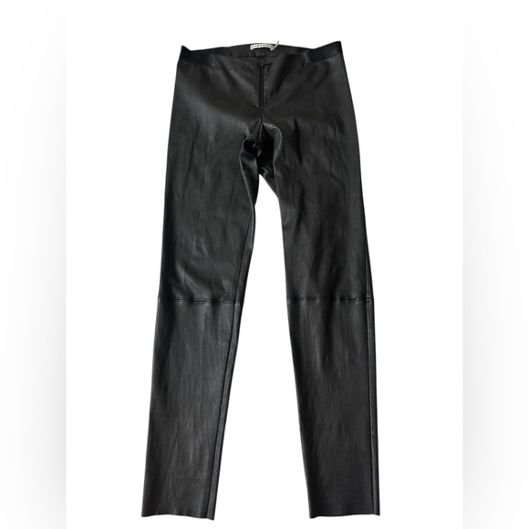 Alice + Olivia Denim - Alice + Olivia Black Lambskin Leather Pants